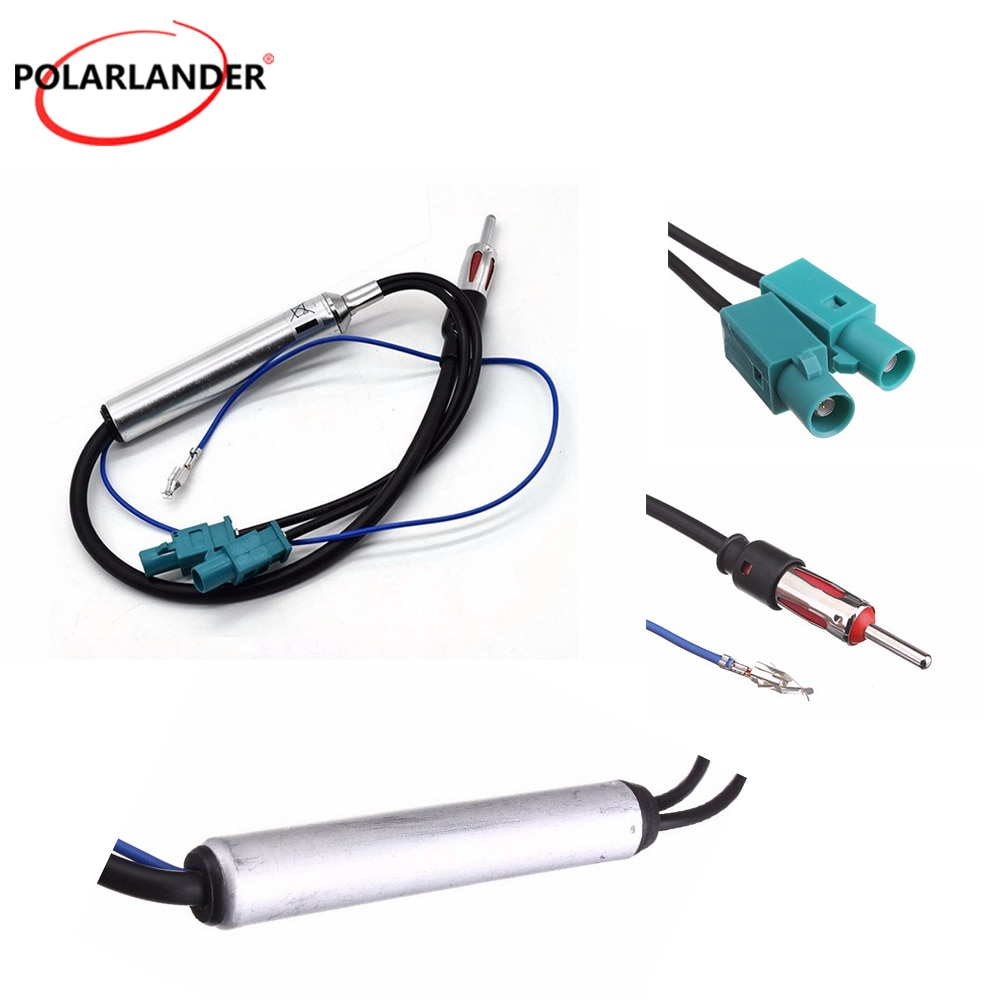 New 17.7 Antenna Fakra Radio Signal Amplifier  For V/W for A/udi Booster AMP to DINReplacement Exterior Parts