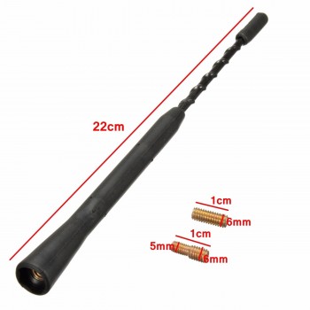 New 9 Replacement Car Radio Stereo Aerial Bee Sting Mast Antenna Black + 2 Screws