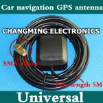 Universal car navigation GPS antenna/SMA elbow/two-stage amplification/5m long/DM1575.42MHZ(working 100% Free Shipping) 1PCS