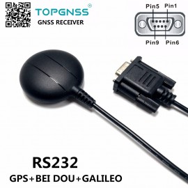 Industrial application RS232 GPS/GONASS/GALILEO module antenna GNSS200BR RS232 DB9 female connector RS-232 GNSS GPS receiver