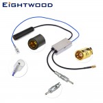 Eightwood Auto DAB+ AM/FM Car Radio Aerial Antenna Splitter DIN 41585 Female to Male and SMB  Aftermarket Conversion Cable