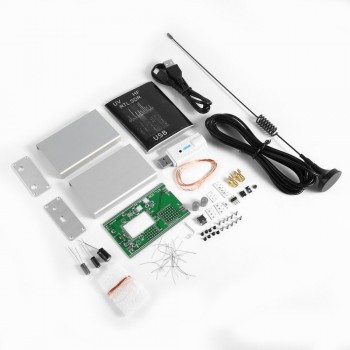 100KHz-1.7GHz Full-Band Receiver Software Radio UV HF FM AM RTL-SDR USB Tuner Receiver RTL2832U+R820T + U/V Antenna DIY Kits J25