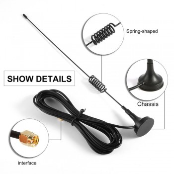 100KHz-1.7GHz Full-Band Receiver Software Radio UV HF FM AM RTL-SDR USB Tuner Receiver RTL2832U+R820T + U/V Antenna DIY Kits J25