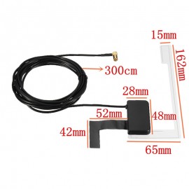 Universal Car Window Glass Mount DAB Digital Car Radio Aerial Antenna Cable SMB For Pioneer AN-DAB1Right Angle Connector