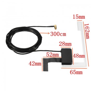 Universal Car Window Glass Mount DAB Digital Car Radio Aerial Antenna Cable SMB For Pioneer AN-DAB1Right Angle Connector