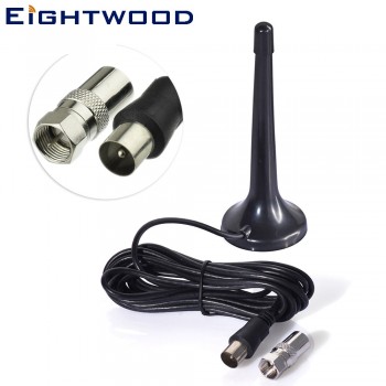 Eightwood Digital TV Extended Antenna Portable Indoor/Outdoor Aerial for USB TV Tuner/Digital TV/DAB Radio With Magnetic Base