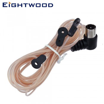 Eightwood  FM Radio Antenna 75 Ohm UNBAL Dipole Indoor HD Aerial  F Male Connector Y Tuner 6FT Cable for Yamaha JVC Sony