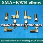 SMA-KWE elbow four-foot external screw hole welding PCB board to connect the antenna RF head(working 100% Free Shipping)10PCS