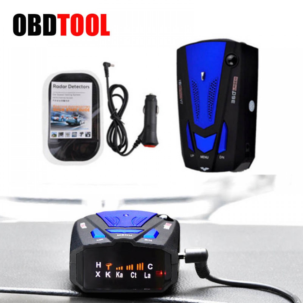 V7 360 Anti Laser Degree Car Radar Detector LED Display English Russian Voice Exchange Fully 16 Bands Receiver