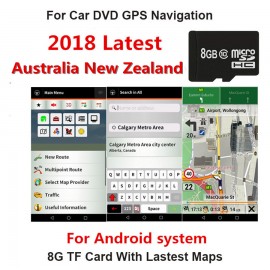 Fit for Android  System Car Auto GPS Navigation 8GB Micro SD Card for Australia New Zealand Map