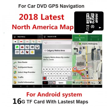 Fit for Android system Car GPS Navigation 16GB Micro SD Card Lastest North America Map USA Canada Mexico