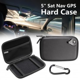 5 Inch Black Hard Shell EVA Sat Nav GPS Storage Case Cover Carry Waterproof Bag for Tom/Tom GO 5100 5000 510 500