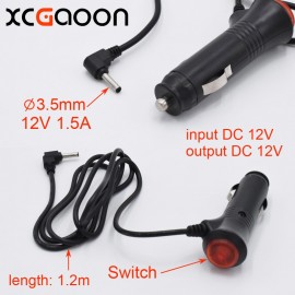 XCGaoon 3.5mm Port Car Charger For Car Radar Detector / DVR Camera / GPS input DC 12V output 12V 1.5A, Cable Length 1.2m (3.9ft)