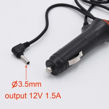 XCGaoon 3.5mm Port Car Charger For Car Radar Detector / Car DVR Camera, input 12V, output 12V 1.5A, fit DC 12V Car, length 1.2m