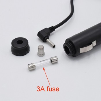 XCGaoon 3.5mm Port Car Charger For Car Radar Detector / Car DVR Camera, input 12V, output 12V 1.5A, fit DC 12V Car, length 1.2m