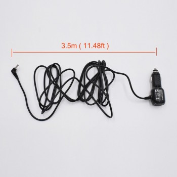 XCGaoon 3.5mm Port USB Car Charger for Car Radar Detector GPS, input 12V Output 12V 1.5A With 2 USB Port 5V 3.4A Cable 3.5Meter