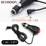 XCGaoon 3.5mm Port Car Charger Adapter for Car Radar Detector DVR Camera input DC 10V-48V Output 12V 1.5A Cable Length 1.2meter