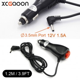 XCGaoon 3.5mm Port Car Charger Adapter for Car Radar Detector DVR Camera input DC 10V-48V Output 12V 1.5A Cable Length 1.2meter