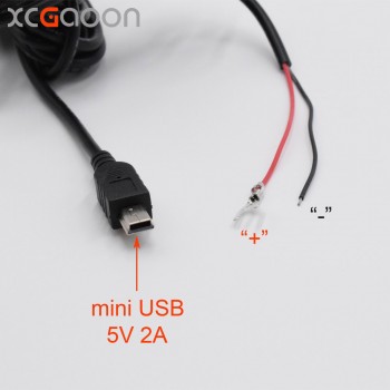 XCGaoon Car Charger DC Converter Module 12V 24V To 5V 2A with Straight mini USB Cable fit Car DVR Camera GPS Cable Length 3.5m