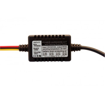 Conkim Micro USB Parking Guard Hard Wire Kit For Dash Cam Mini 0903 0906 0906s 12V.24V 2A 3.8M Low Voltage Protect Power Supply