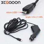 XCGaoon 5V 2A Micro USB Car Charger for Car DVR Camera / Smartphone Mobile / GPS fit 12V 24V Car, Cable Length 3.5meter