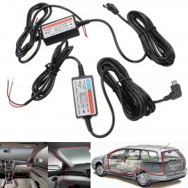 Audew DC 12V-23V Mini / Micro USB Port Wire Cable Car Charger Kit For Camera Recorder DVR Exclusive Power Supply Box Accessories