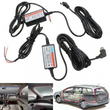 Audew DC 12V-23V Mini / Micro USB Port Wire Cable Car Charger Kit For Camera Recorder DVR Exclusive Power Supply Box Accessories