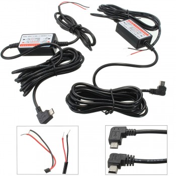 Audew DC 12V-23V Mini / Micro USB Port Wire Cable Car Charger Kit For Camera Recorder DVR Exclusive Power Supply Box Accessories