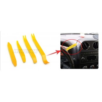 Free Shipping! 4 Pieces Install Kit Tool Disassemble Car DVD Radio on Panel Dashboard Removal Pry