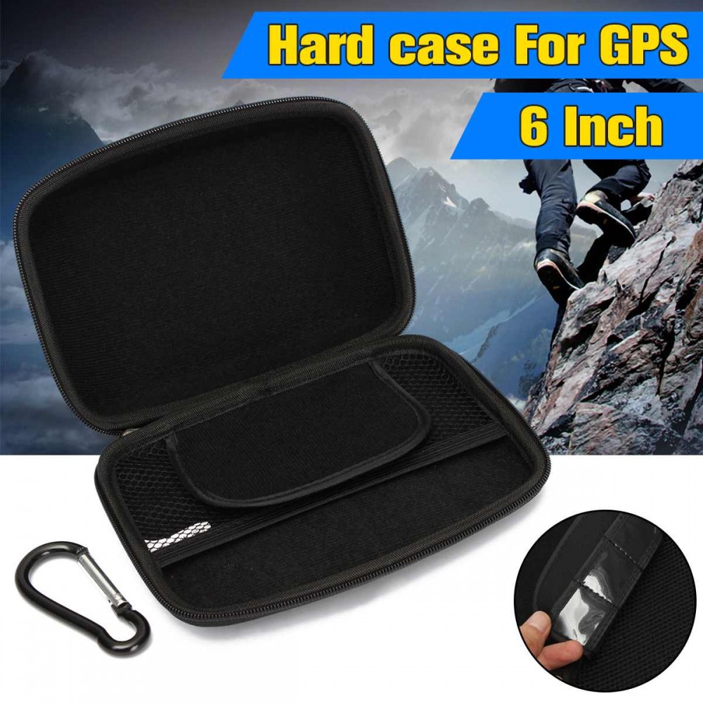 Audew Hard Shell Zipper Cover 6 Inch Carry Case Bag Pouch for GPS TomTom-Garmin Sat Nav With a Net Mesh Multiple Compartments