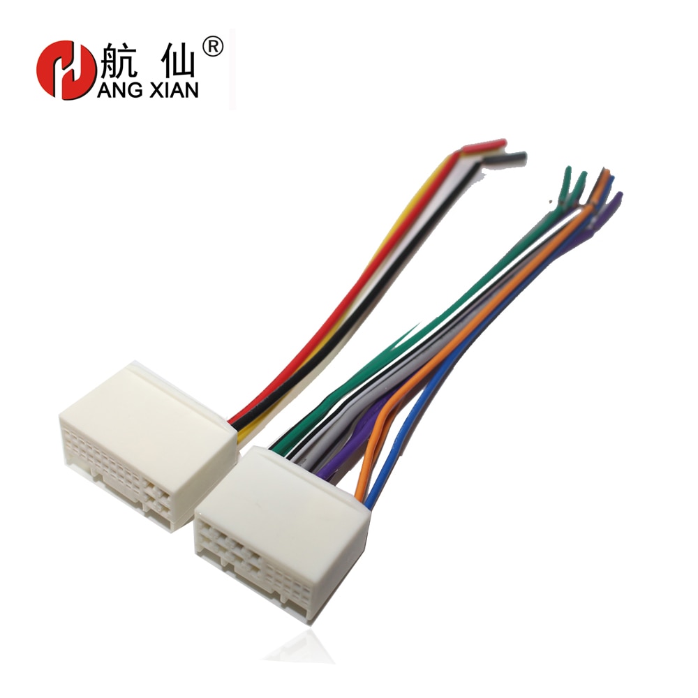 Car DVD player Male ISO car Radio Plug Power Adapter For KIA K2 K3 K5 Sportage R, Hyundai IX35 Tucson ISO harness power cable