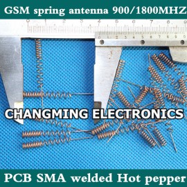 GSM spring antenna 900/1800MHZ PCB SMA welded GPRS chili antenna 3dbi Phosphorus copper mass(working 100% Free Shipping)20PCS