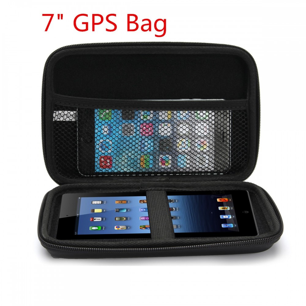 7 Inches GPS Navigation Storage Bag for Protection Moisture-proof Shockproof Anti-static PU EVA Hard Shell GPS Bag Cover Case
