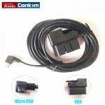 Conkim OBD Hard Wire Kit Micro USB Connector Parking Guard For Car Camera 0806 0805 5V 1.6A Power Supply For GPS Navigation