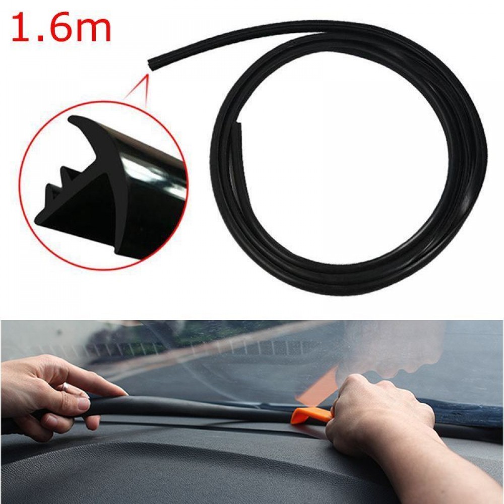 Roadlover Rubber 1.6m Sound Proof Dust Proof Sealing Strip for Auto Car Dashboard Insulation Windshield Anti-Noise Sound