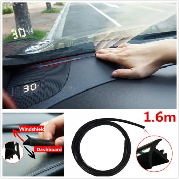 Roadlover Rubber 1.6m Sound Proof Dust Proof Sealing Strip for Auto Car Dashboard Insulation Windshield Anti-Noise Sound