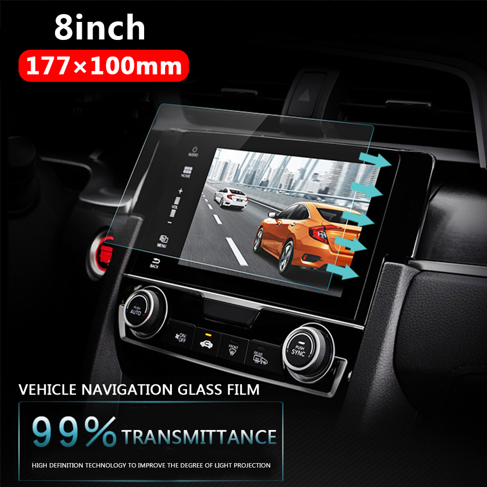 Vehemo Car Tempered Glass For Car GPS MP5 Video Player Screen Protector Film Premium 8 Inchs 177x100mm DVD Guard LCD Monitor