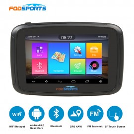 Fodsports 5 inch motorcycle navigator android 6.0 wifi 16G moto car gps ipx7 waterproof FM motorbike navigation 3000mAh battery