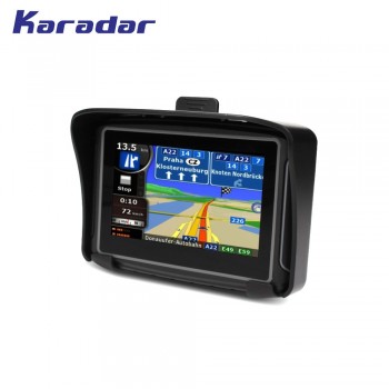 KARADAR Waterproof Motorcycle GPS - 4.3 Inch Win CE 6.0 Car GPS Navigator - Built-in 8G Map