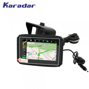 KARADAR Waterproof Motorcycle GPS - 4.3 Inch Win CE 6.0 Car GPS Navigator - Built-in 8G Map