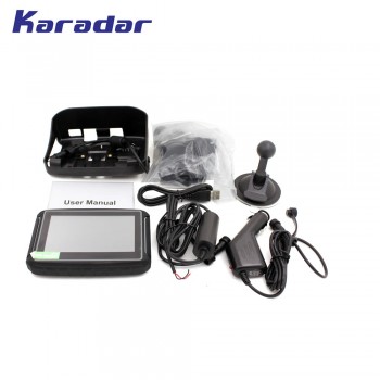KARADAR Waterproof Motorcycle GPS - 4.3 Inch Win CE 6.0 Car GPS Navigator - Built-in 8G Map