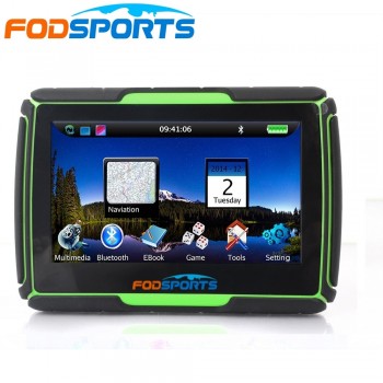 3 Colors available,Newest Version 4.3 Inch 8GB 256MB RAM Waterproof Moto Bluetooth GPS Navigation for Motorcycle+Free Maps