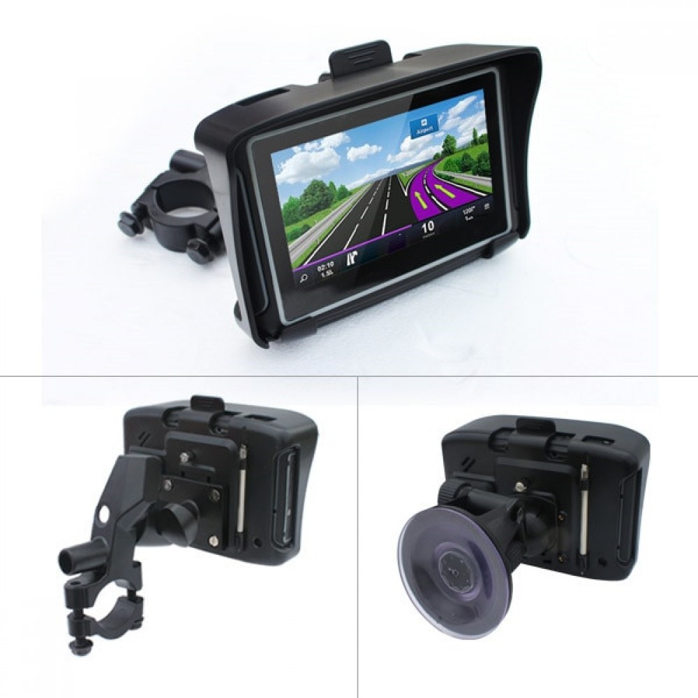 new Version 4.3 Inch 8GB ROM Waterproof Car/Moto Bluetooth GPS Navigation for Motorcycle Motorbike new Free Maps
