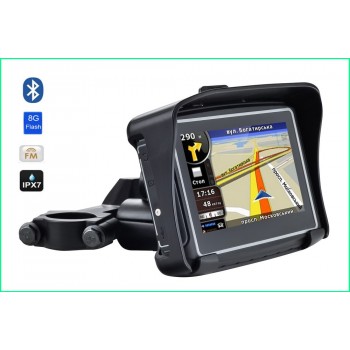 Hot 4.3 Waterproof IPX7 Motorcycle GPS Navigation MOTO Navigator With FM Bluetooth 8G Flash Prolech Car GPS Motorcycle