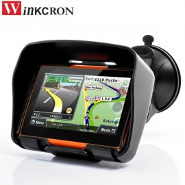 Best 4.3 Motorcycle GPS Navigation Car GPS IPX7 Waterproof Bluetooth Car GPS Navigator built in 8GB Free 2017 NEW Maps