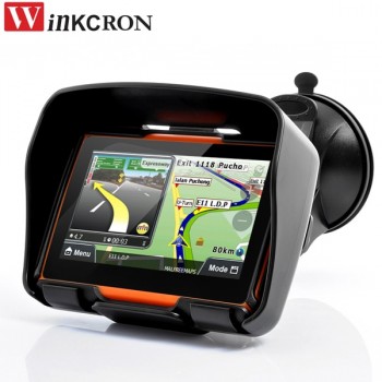 Best 4.3 Motorcycle GPS Navigation Car GPS IPX7 Waterproof Bluetooth Car GPS Navigator built in 8GB Free 2017 NEW Maps