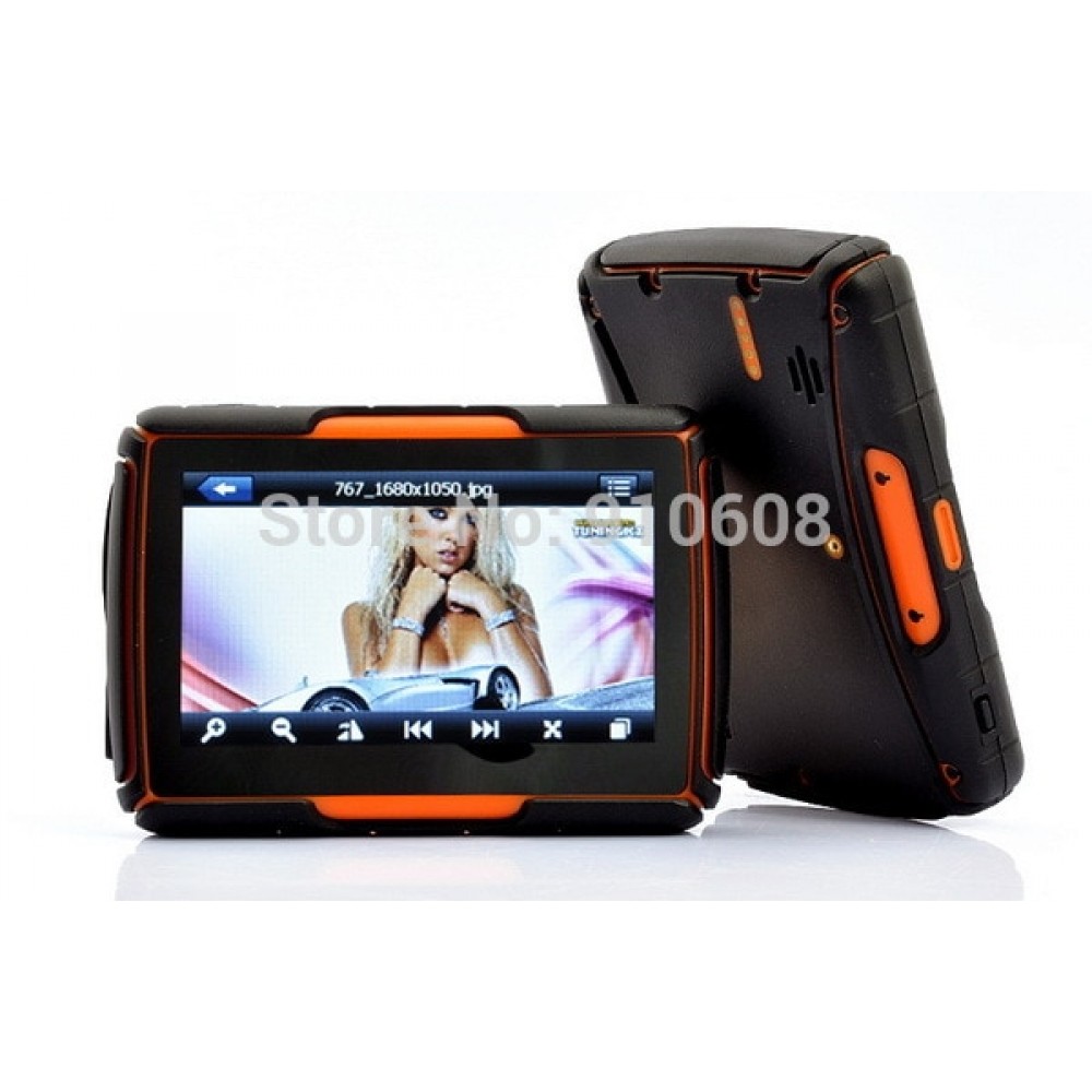 4.3 inch motorcycle gps navigation Waterproof IPX 7 bluetooth FM Transmitter Free Maps