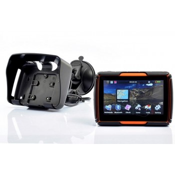 4.3 inch motorcycle gps navigation Waterproof IPX 7 bluetooth FM Transmitter Free Maps