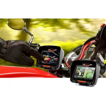 4.3 inch motorcycle gps navigation Waterproof IPX 7 bluetooth FM Transmitter Free Maps