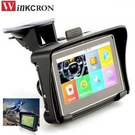 4.3 inch Motorcycle Car GPS Navigation Moto Bicycle Navigator IPX7 Waterproof FM Bulit in 8G Bluetooth Factory Selling Free Map